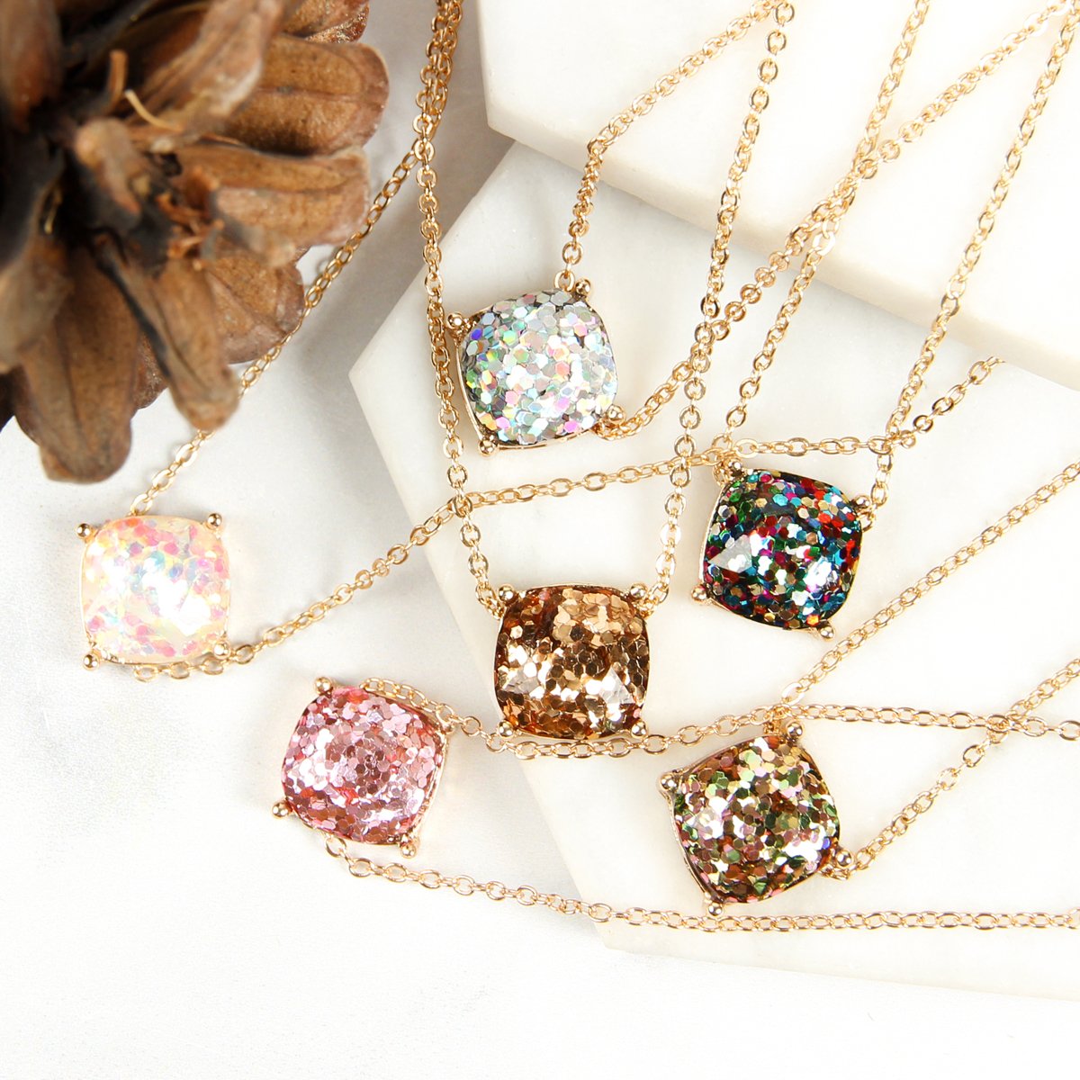 Rhinestone Glitter Necklace