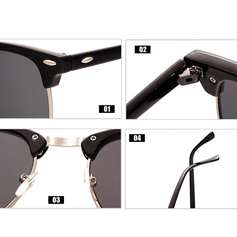 LeonLion  Polarized Semi-Rimless Sunglasses